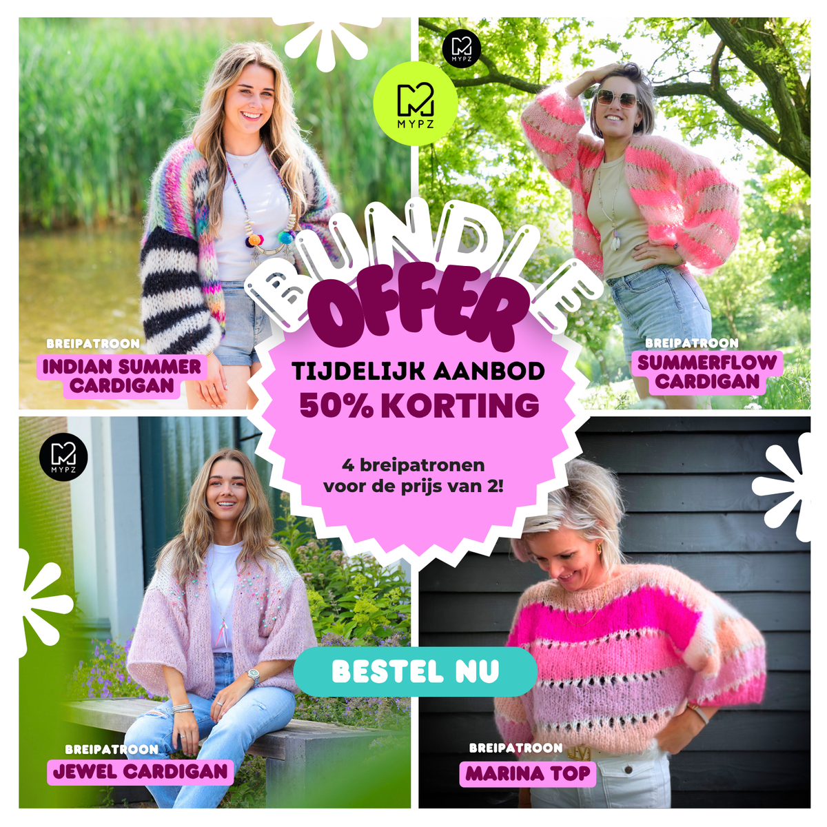Raccolta di schemi per lavorare a maglia – Colourful Summer Edition (ENG-NL-DE)