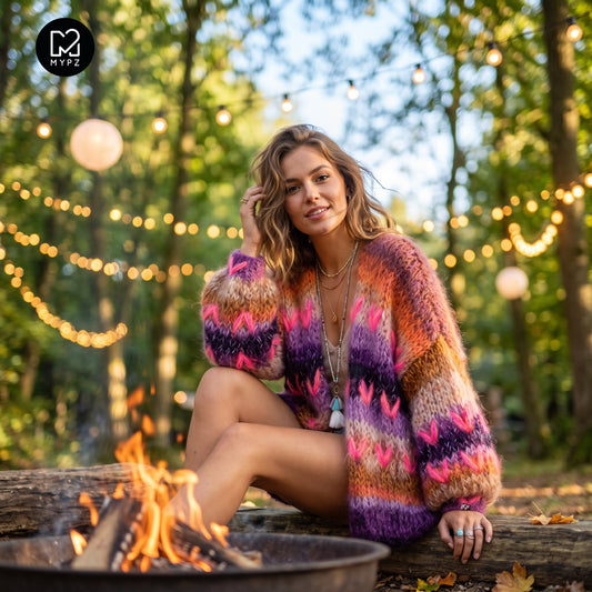 Knit pattern – MYPZ Chunky Mohair Cardigan Boho Firefly No.15 (ENG-NL-DE)