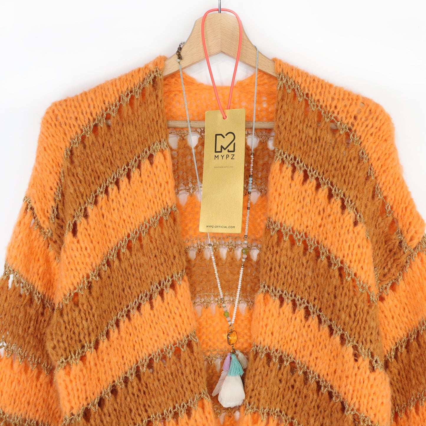 Light Alpaca cardigan Golden Flow