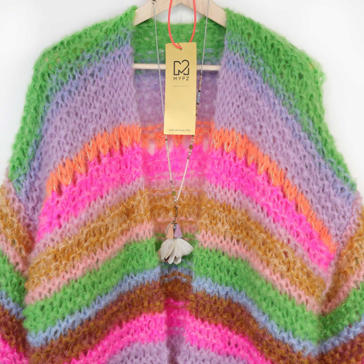 Knit pattern – MYPZ Chunky Mohair Cardigan Rainbow Sorbet No.15 (ENG-NL-DE)