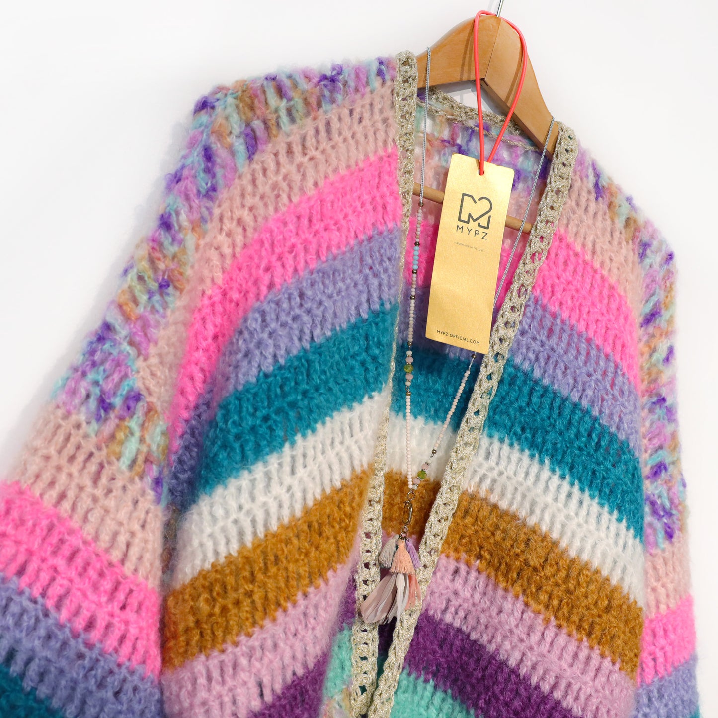 Crochet pattern - MYPZ Chunky Mohair cardigan Sunset Glow (ENG-NL-DE)