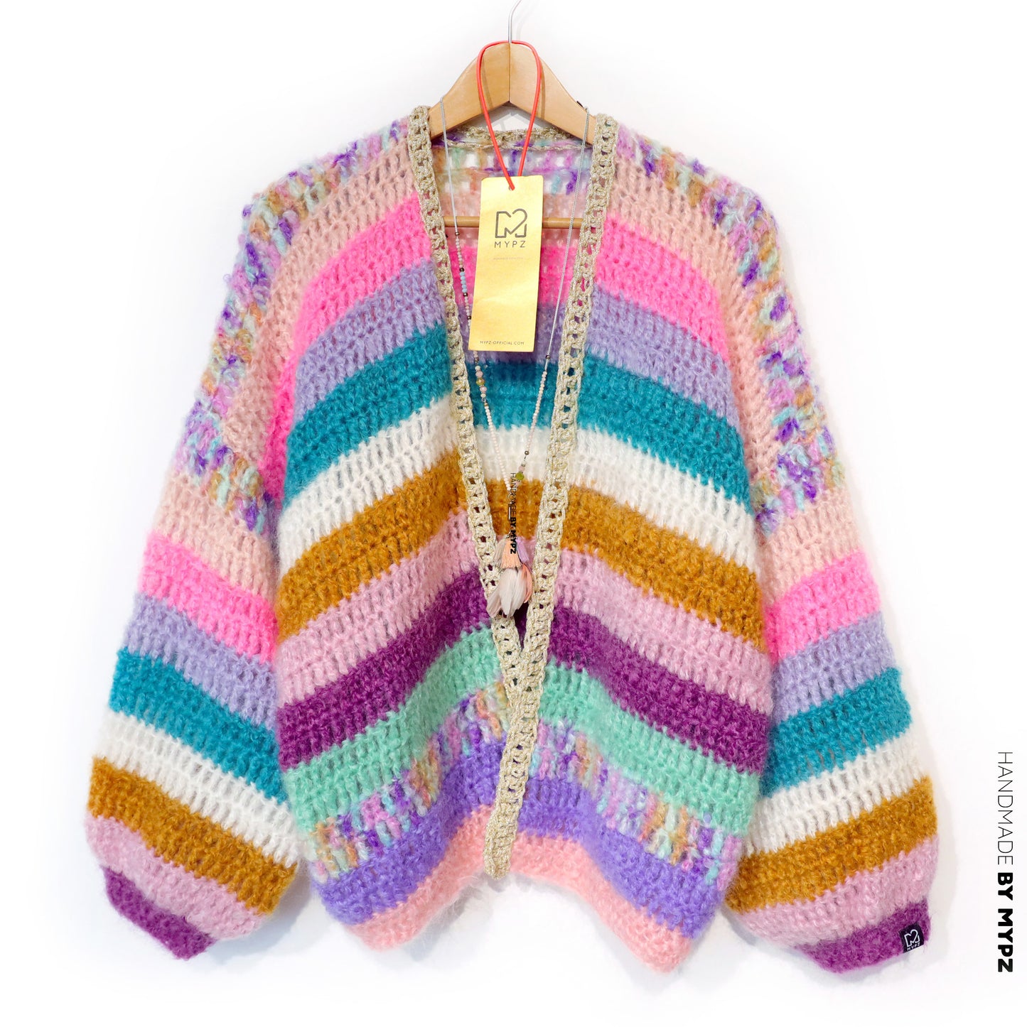 Crochet pattern - MYPZ Chunky Mohair cardigan Sunset Glow (ENG-NL-DE)