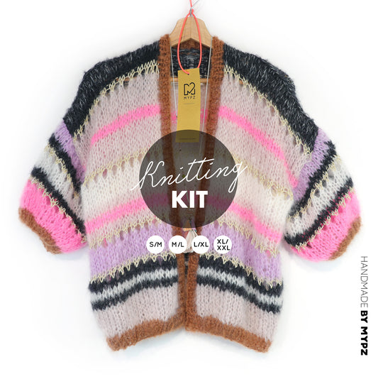 Knitting kit – MYPZ Light Mohair Cardigan Alexia No10 (ENG-NL-DE)