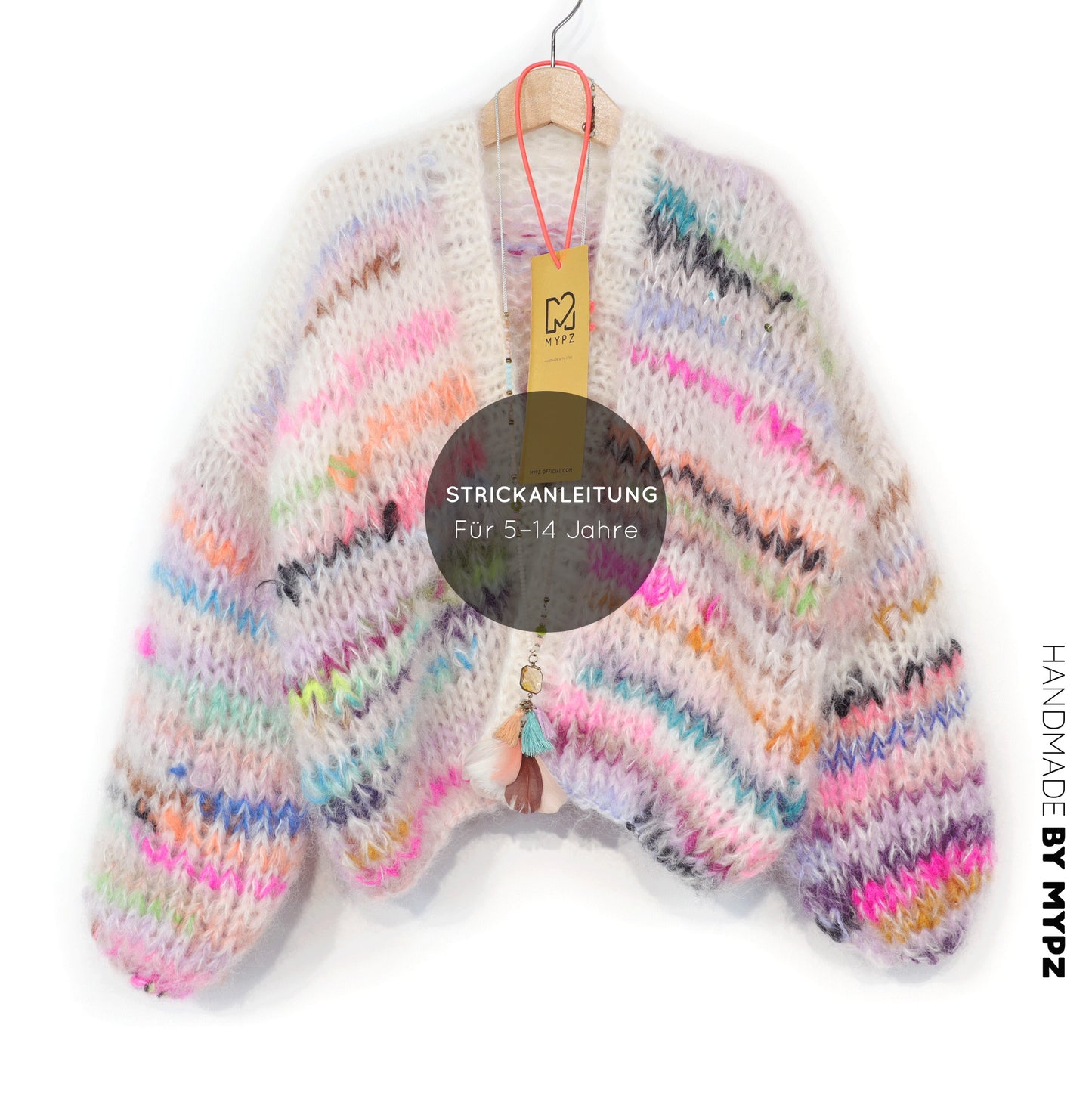 Knit pattern – MYPZ Chunky Mohair Cardigan Scrap Yarn No12 (ENG-NL-DE)