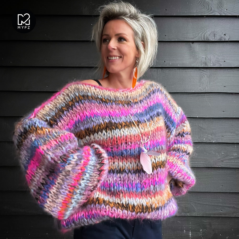 Knitting Kit – MYPZ Chunky Mohair Pullover Flirty No15 (ENG-NL)