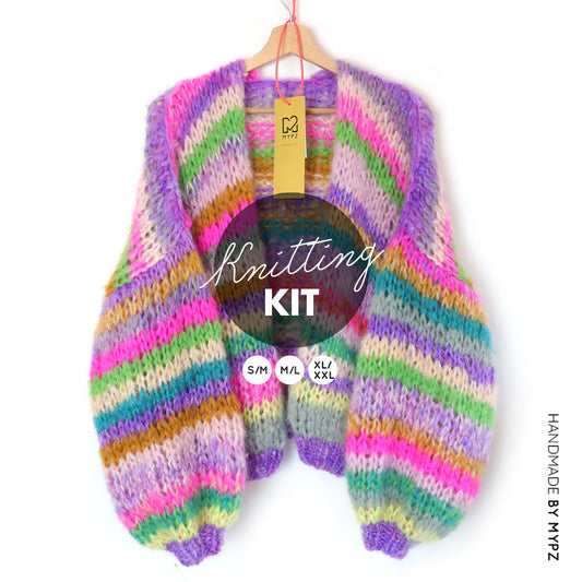 Knitting Kit – MYPZ Short Chunky Mohair Cardigan Aurora No.15 (ENG-NL)