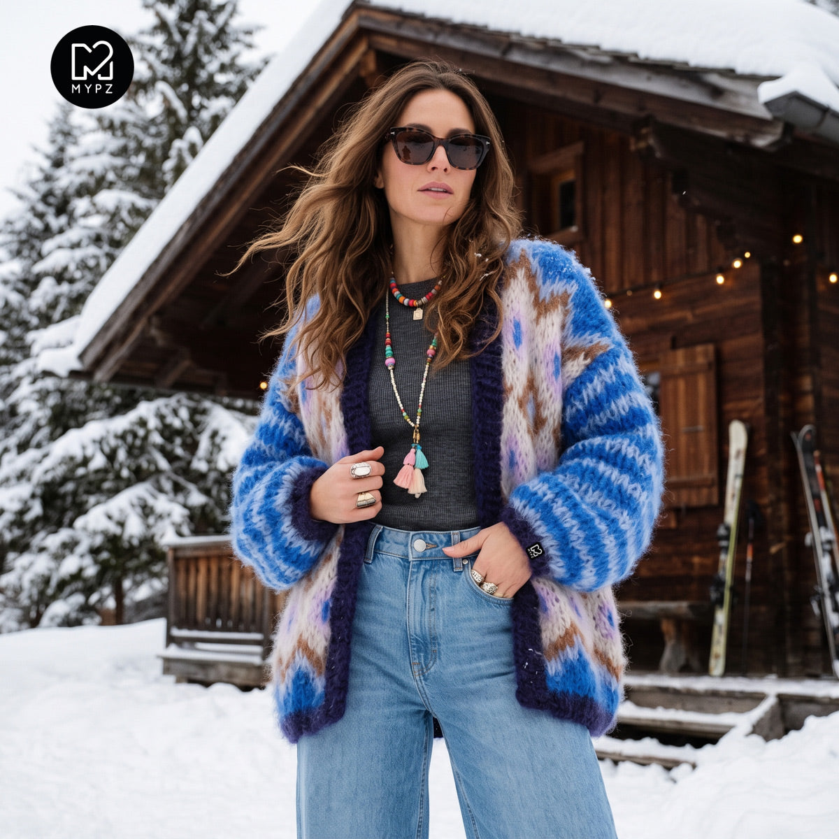 Knit pattern – Chunky Mohair Jacket Alpine Breeze No.12 (ENG-DE-NL-ES-FR-IT-DA-SV-NO)