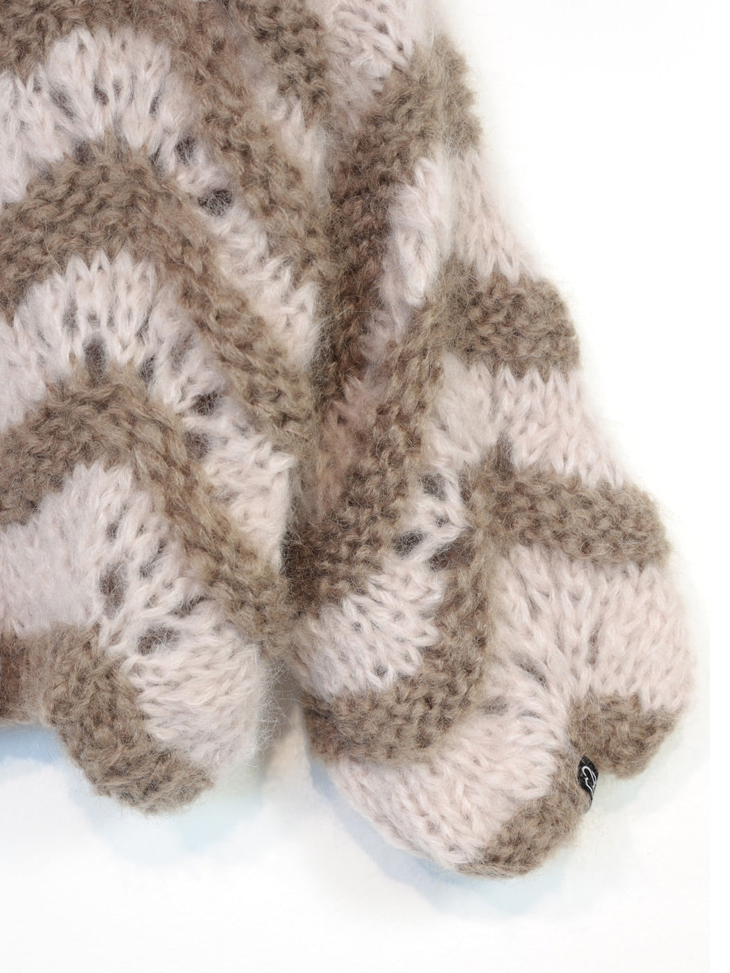 Cardigan corto in mohair chunky MYPZ Stonies Wave