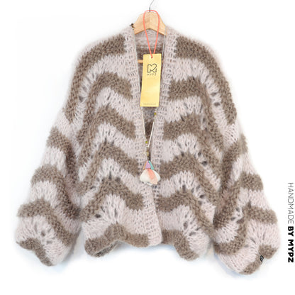Kit per maglia - Cardigan corto e voluminoso in mohair Stonies Wave n.12 (ENG-DE-NL-ES-FR-IT-DA-SV-NO)