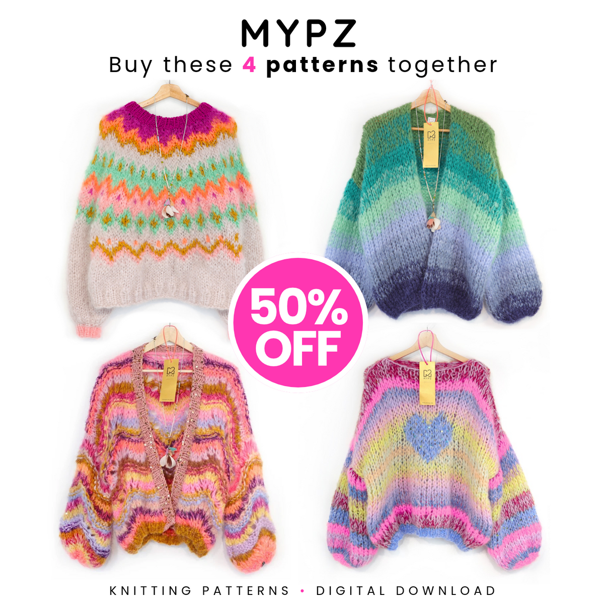 Chunky Knit Pattern Bundle – Chunky Horizon Collection (ENG-DE-NL-ES-FR-IT-DA-SV-NO)