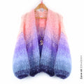 Modello ai ferri – cardigan corto e chunky in mohair MYPZ Blue Sky n. 15 (ENG-DE-NL-ES-FR-IT-DA-SV-NO)