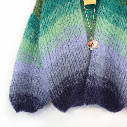 Schema per lavoro a maglia – Cardigan MYPZ Chunky Mohair Mystic Lagoon n. 15 (ENG-DE-NL-ES-FR-IT-DA-SV-NO)