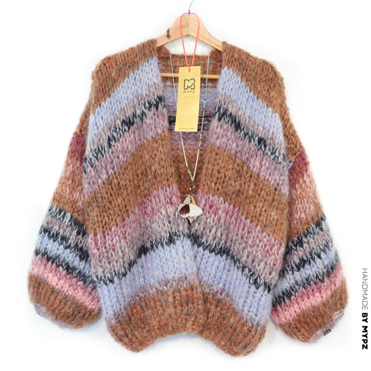 Schema per maglia – Cardigan MYPZ in mohair grosso Noce n. 15 (ENG-DE-NL-ES-FR-IT-DA-SV-NO)