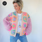 Crochet pattern - MYPZ Granny square mohair cardigan Marshmallow (ENG-NL-DE)