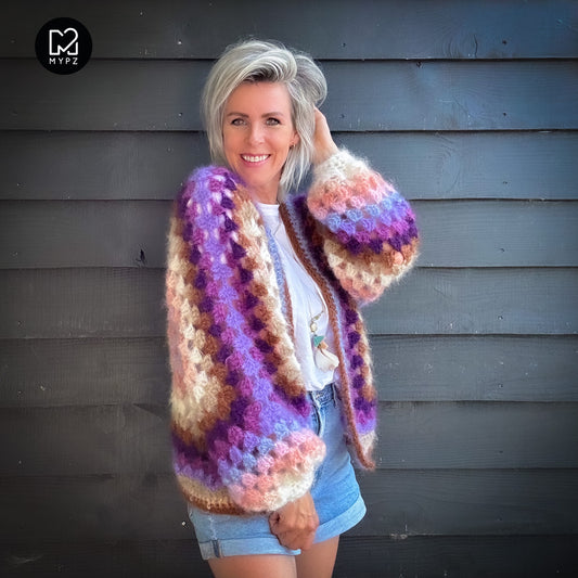 Crochet kit - MYPZ Hexagon Cardigan Elise (ENG-NL-DE)