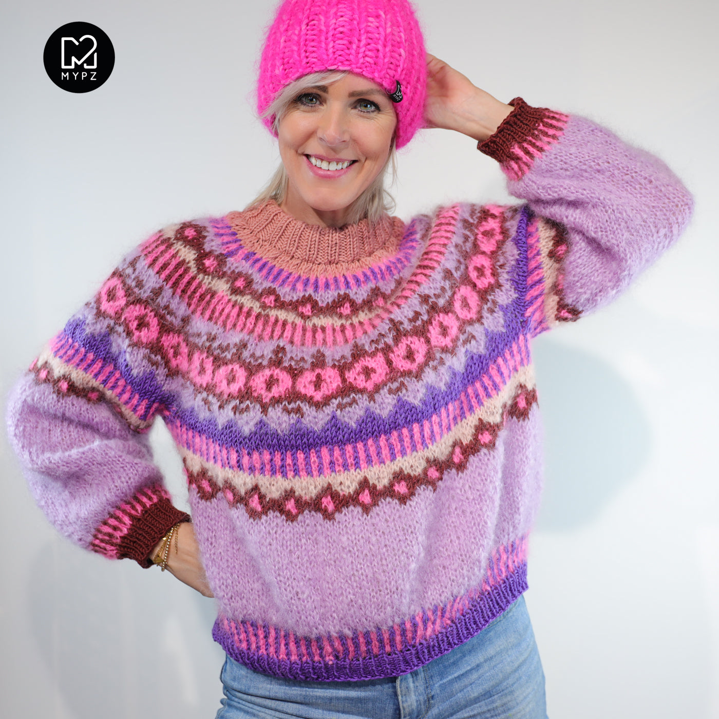 Knit pattern – MYPZ Nordic top-down sweater True Love No6 (ENG-NL-DE)