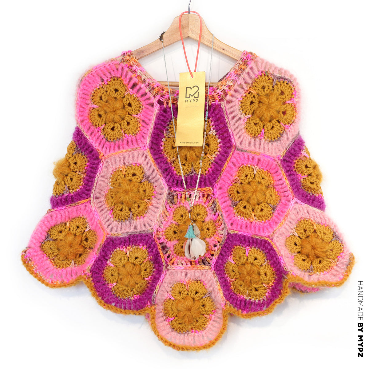 Schema all'uncinetto - MYPZ Poncho Pecan (ENG-DE-NL-ES-FR-IT-DA-SV-NO)