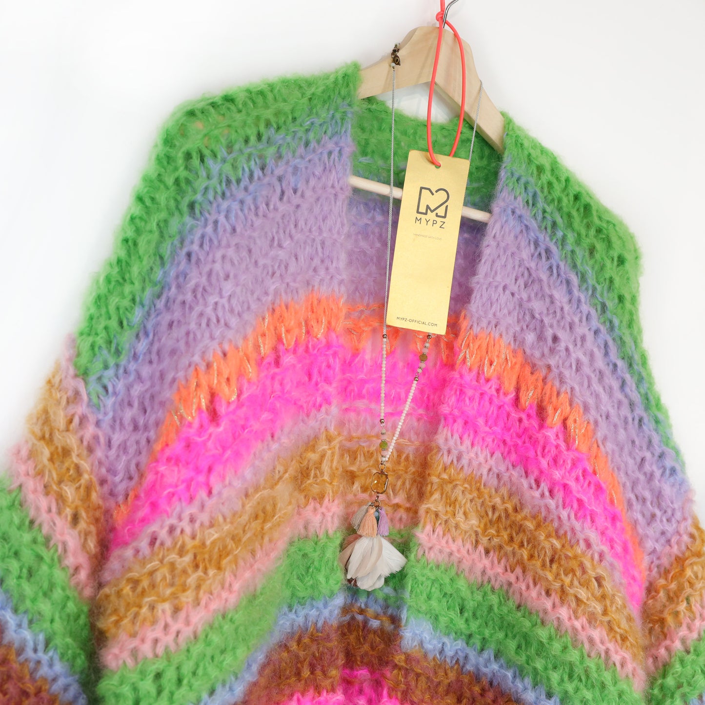 Knit pattern – MYPZ Chunky Mohair Cardigan Rainbow Sorbet No.15 (ENG-NL-DE)