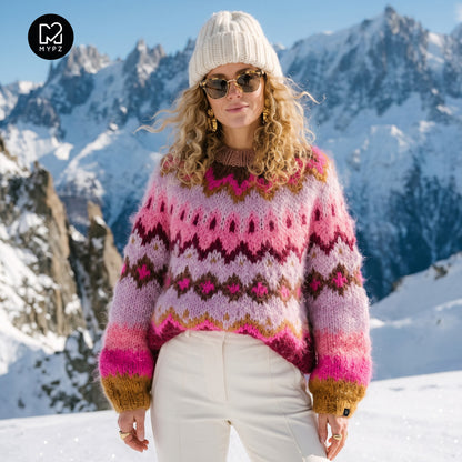 Schema per maglia - MYPZ Chunky Topdown Alpaca Pullover Raspberry n.12 (ENG-DE-NL-ES-FR-IT-DA-SV-NO)