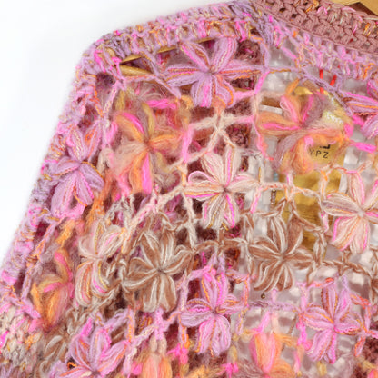 Schema all’uncinetto - cardigan corto MYPZ Wildflower Pecan (ENG-DE-NL-ES-FR-IT-DA-SV-NO)