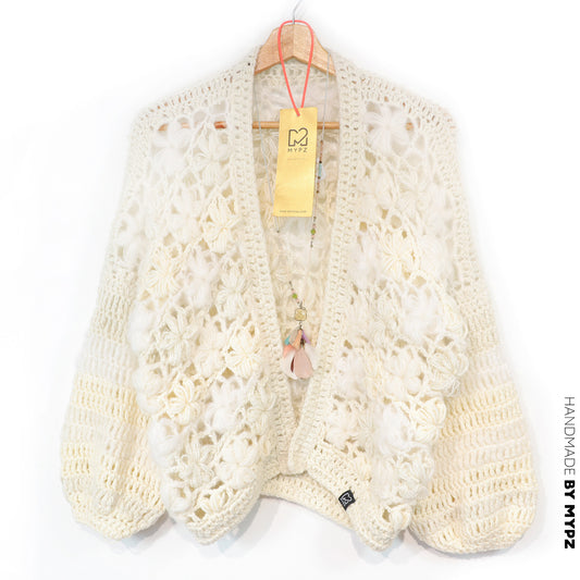 Schema all'uncinetto - MYPZ cardigan bomber corto Wildflower (ENG-DE-NL-ES-FR-IT-DA-SV-NO)