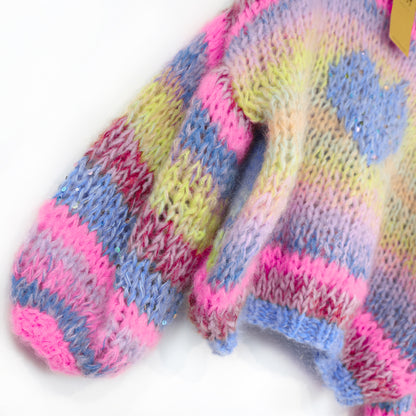 Knitting Kit – MYPZ Short Chunky Alpaca-Mohair Pullover Sunset Rave No15 (ENG-NL-DE)