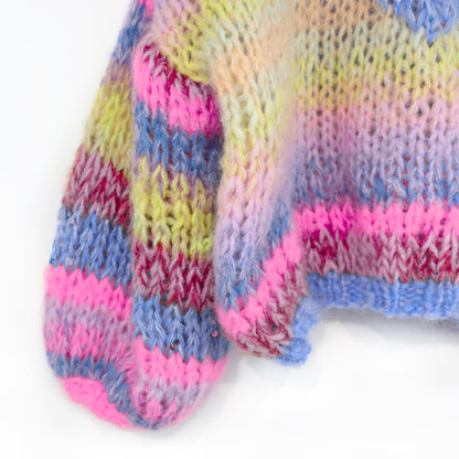 Knitting Kit – MYPZ Short Chunky Alpaca-Mohair Pullover Sunset Rave No15 (ENG-NL-DE)