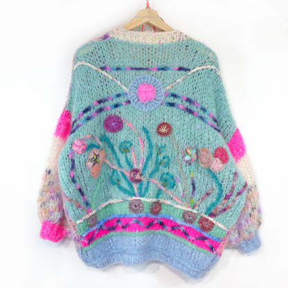 Cardigan Wild Romance in mohair chunky MYPZ