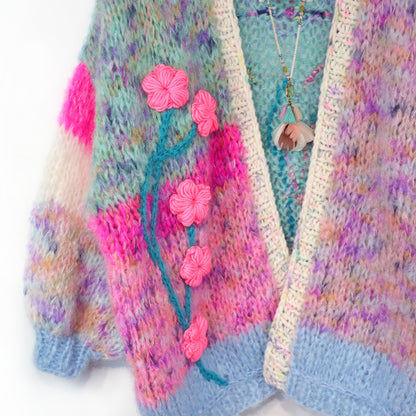 Cardigan Wild Romance in mohair chunky MYPZ