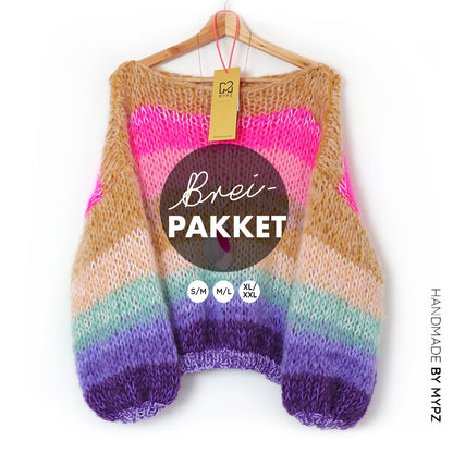 Knitting Kit – MYPZ Classic Mohair Pullover Rainbow No15 (ENG-NL)