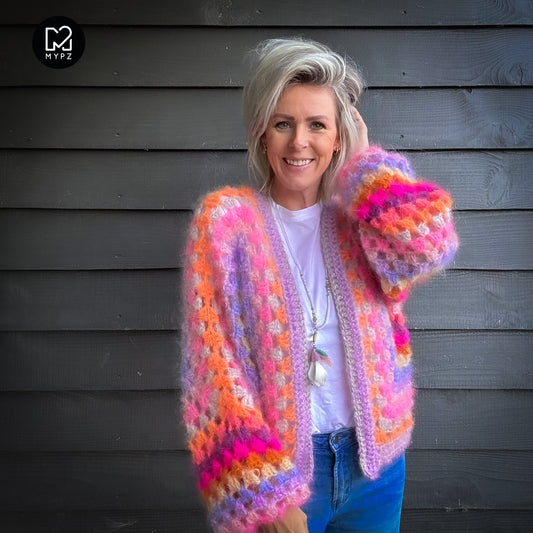 MYPZ Chunky Mohair Cardigan Pink Vibes