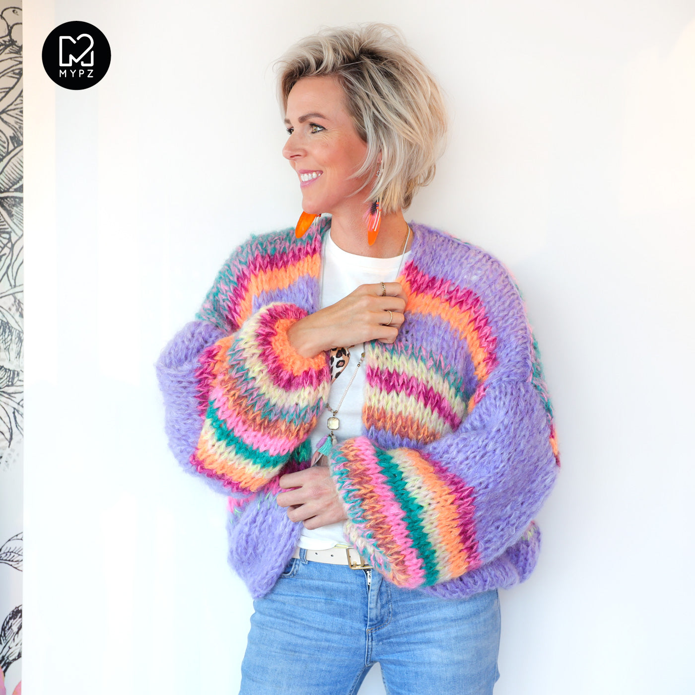 MYPZ Chunky Mohair Cardigan Madeira