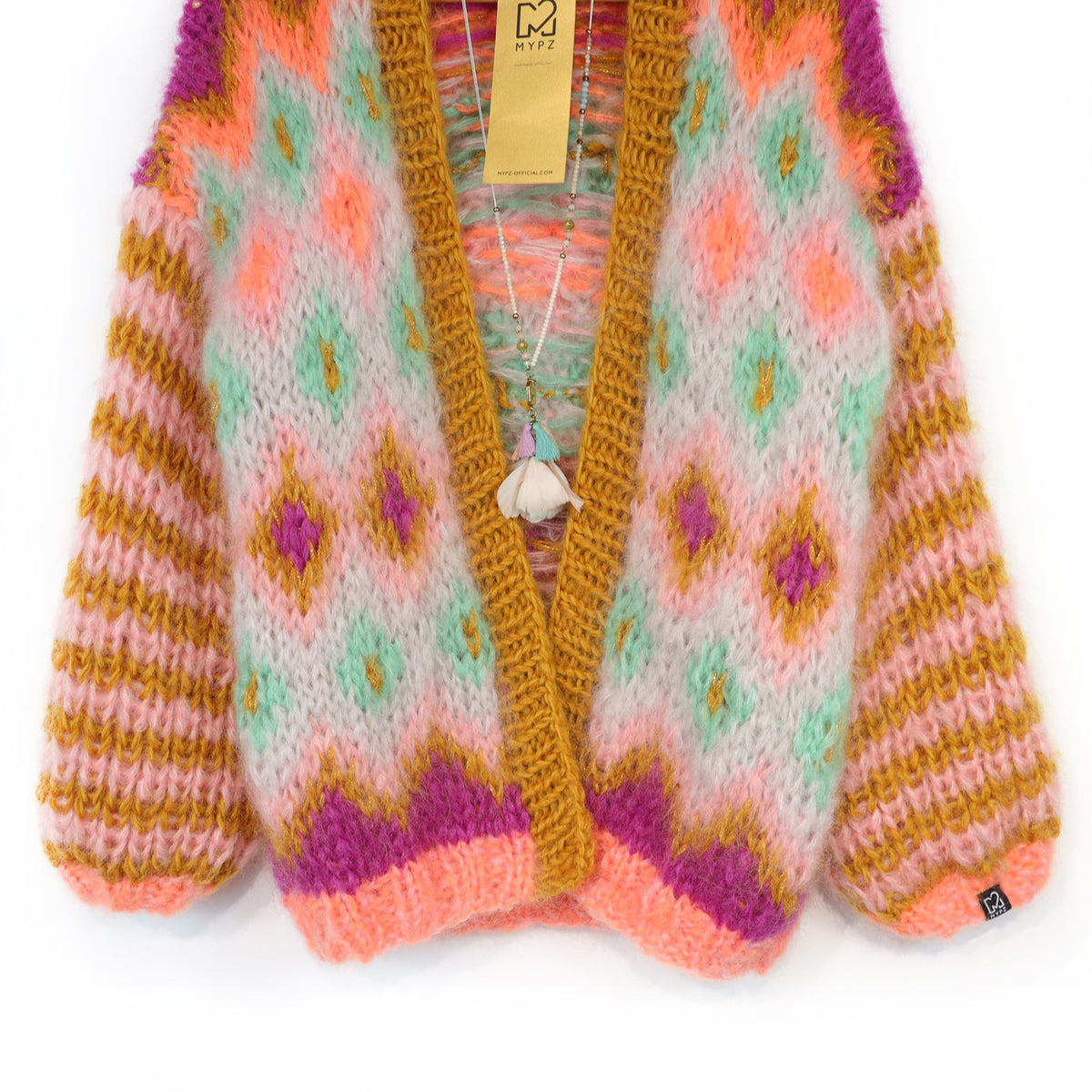Schema di lavoro a maglia - Giacca in mohair spesso Flora n. 12 (ENG-DE-NL-ES-FR-IT-DA-SV-NO)