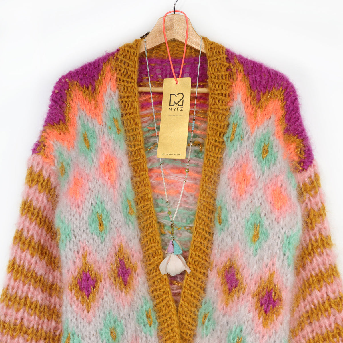 Schema di lavoro a maglia - Giacca in mohair spesso Flora n. 12 (ENG-DE-NL-ES-FR-IT-DA-SV-NO)