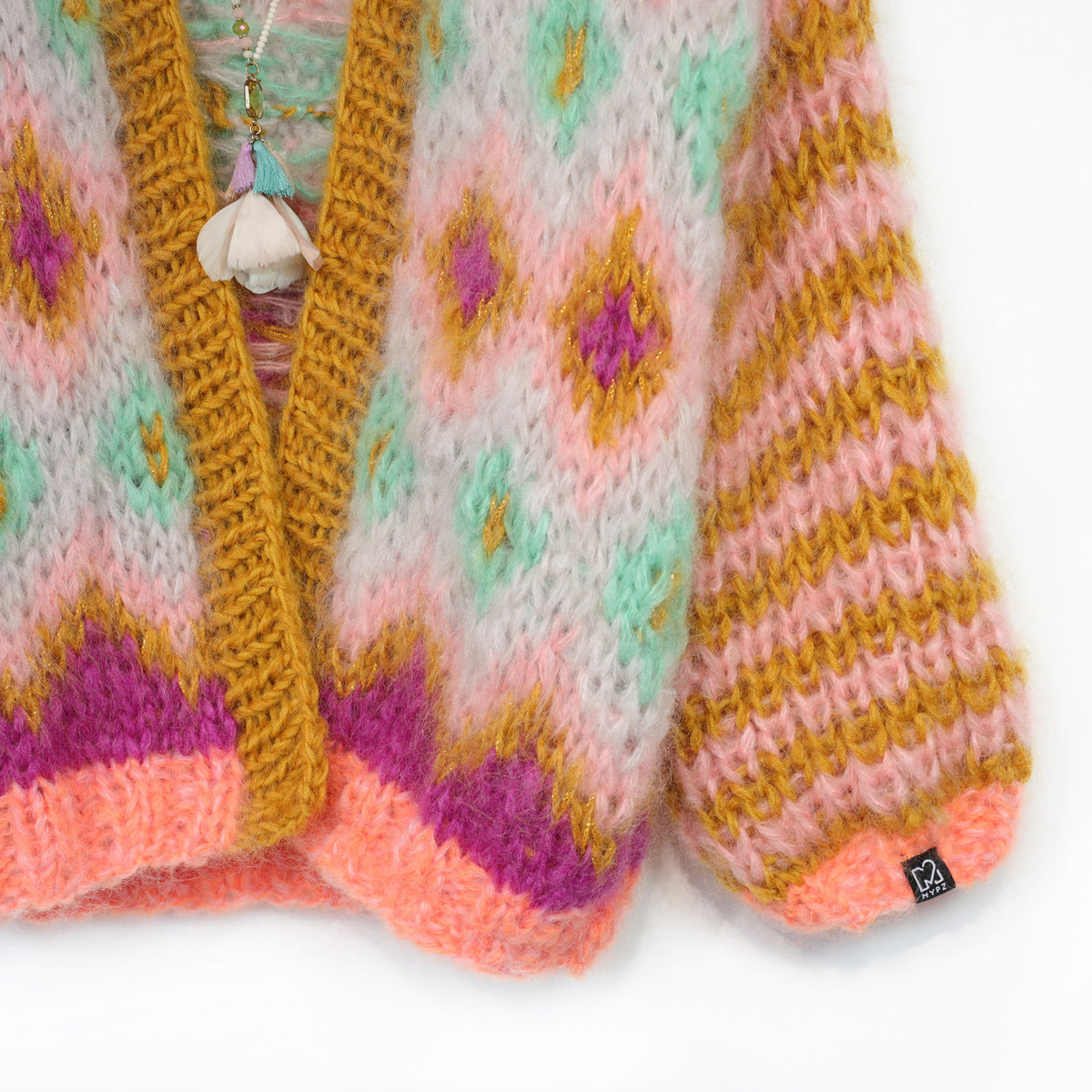 Schema di lavoro a maglia - Giacca in mohair spesso Flora n. 12 (ENG-DE-NL-ES-FR-IT-DA-SV-NO)