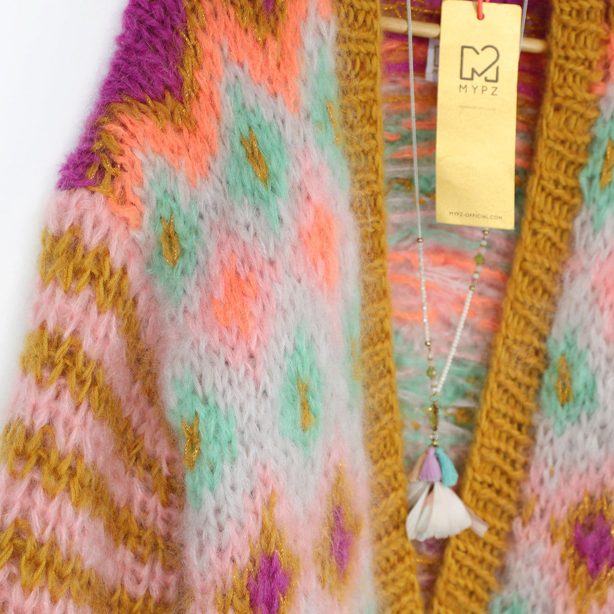 Schema di lavoro a maglia - Giacca in mohair spesso Flora n. 12 (ENG-DE-NL-ES-FR-IT-DA-SV-NO)