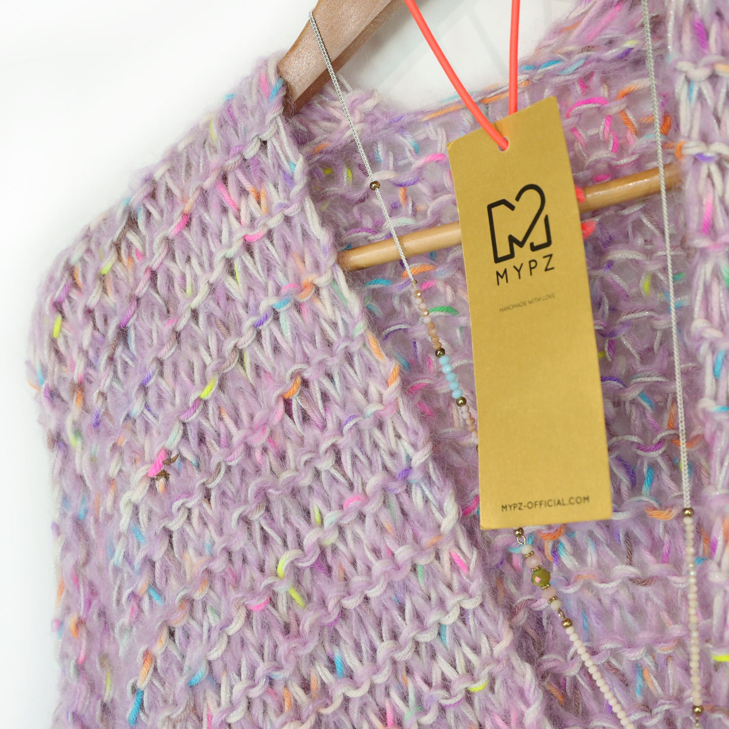 Knitting Kit – MYPZ Short Chunky Mohair-Merino Cardigan Confetti Nights No.15 (ENG-NL-DE)