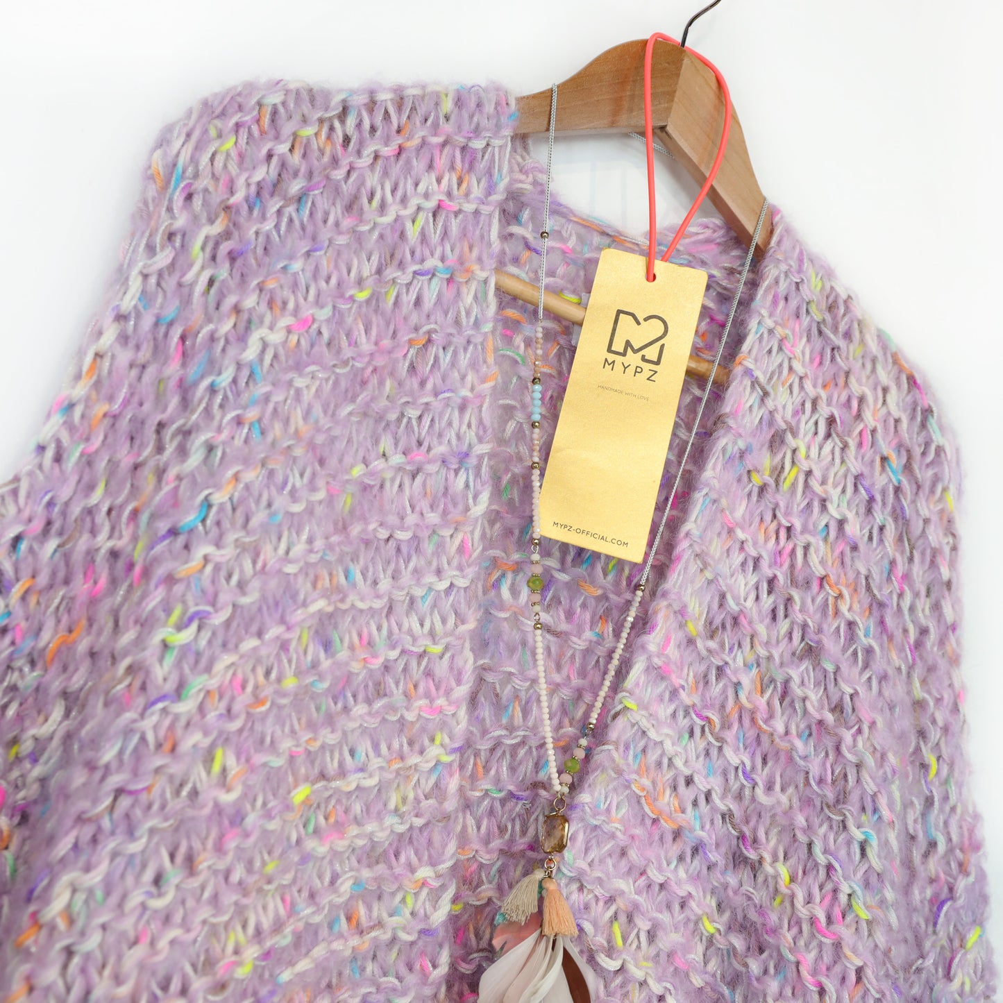 Knitting Kit – MYPZ Short Chunky Mohair-Merino Cardigan Confetti Nights No.15 (ENG-NL-DE)