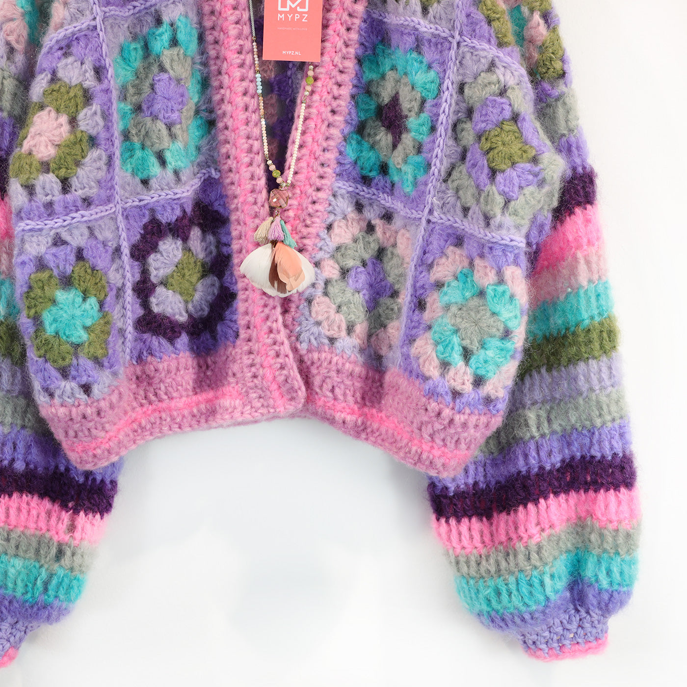 Crochet pattern - MYPZ Granny mohair cardigan Purple Candy (ENG-NL-DE)