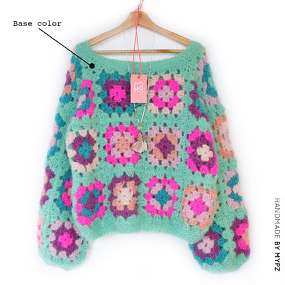 Design your own kit - Crochet kit MYPZ Granny square Mohair pullover (ENG-NL)