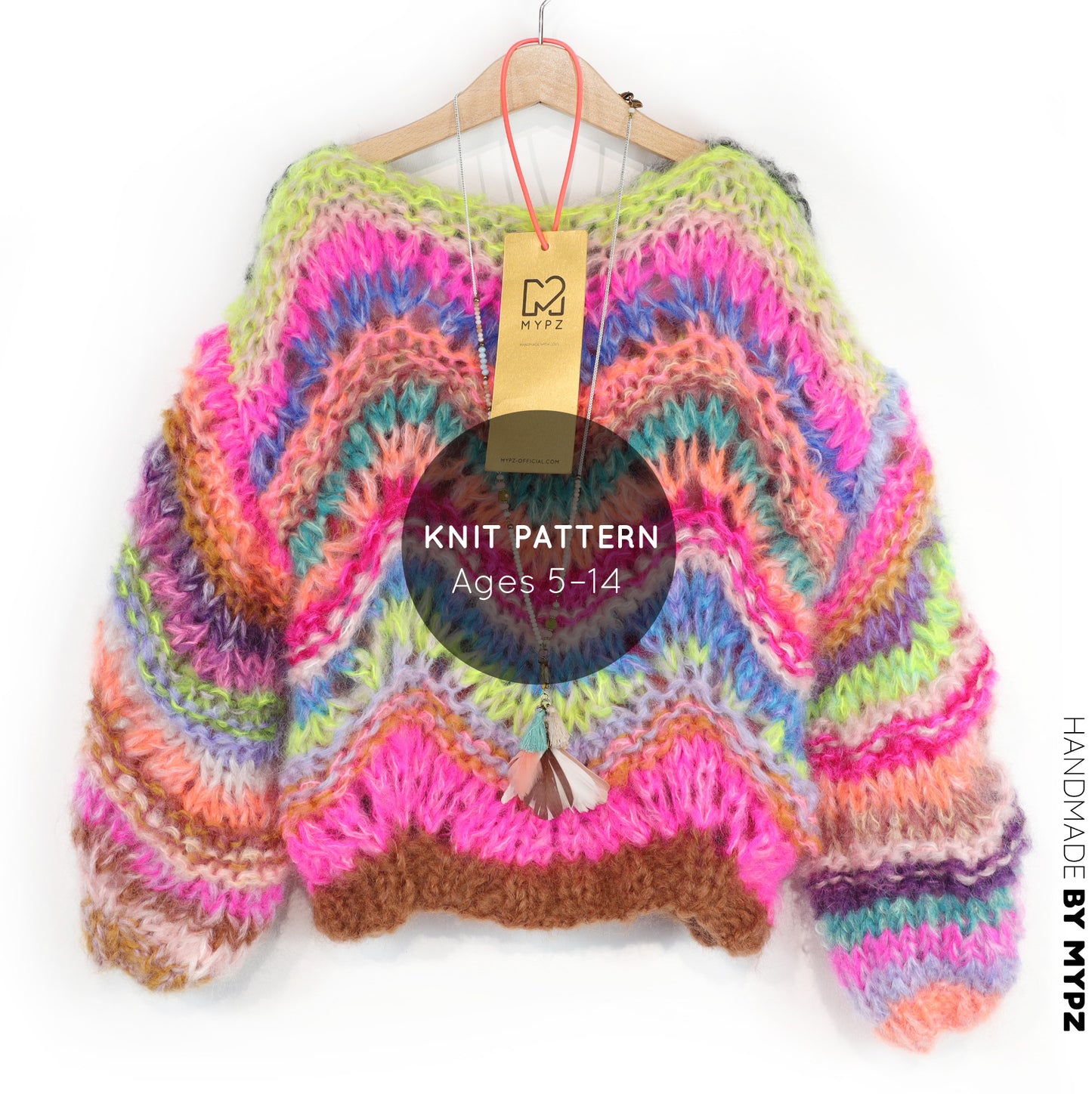 Knit pattern – MYPZ Chunky Mohair KIDS Pullover Wave No12 (ENG-NL-DE)