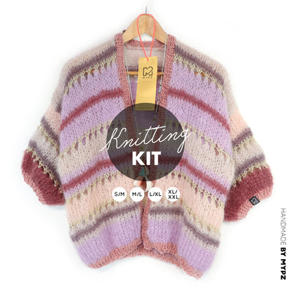 Knitting kit – MYPZ Short Light Mohair Cardigan Emma No10 (ENG-NL-DE)