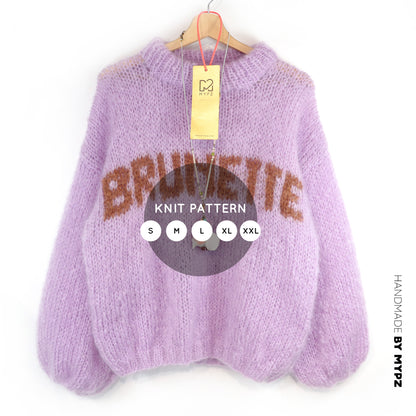 Knit pattern – MYPZ Light Mohair Pullover Brunette No8 (ENG-DE-NL)