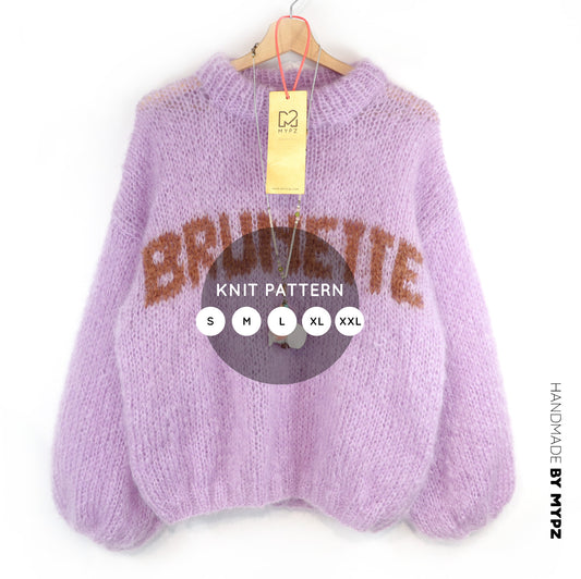 Knit pattern – MYPZ Light Mohair Pullover Brunette No8 (ENG-DE-NL)