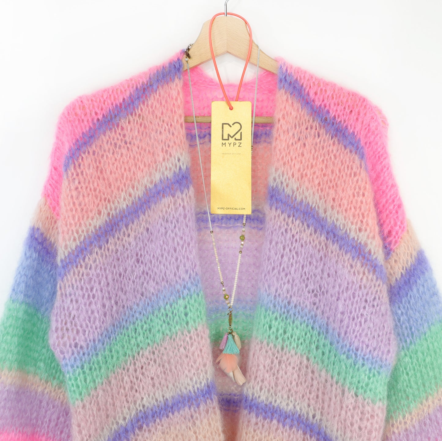 Knitting pattern – MYPZ Basic Light Mohair Cardigan Blaze & Berry No10 (ENG-NL-DE)