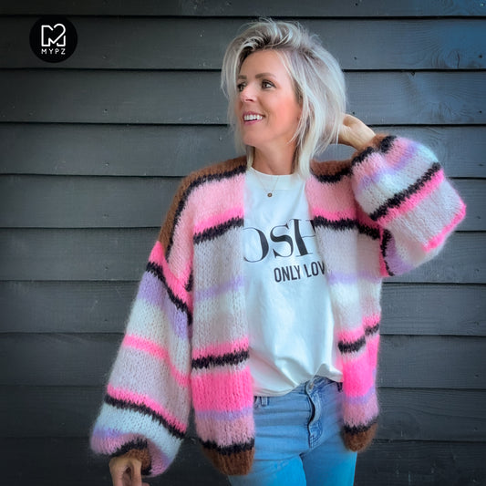 Knitting kit – MYPZ Basic Light Mohair Cardigan Jeanie No10 (ENG-NL-DE)