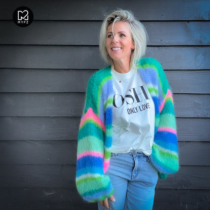 Knitting kit – MYPZ Basic Light Mohair Cardigan Shamrock No10 (ENG-NL-DE)