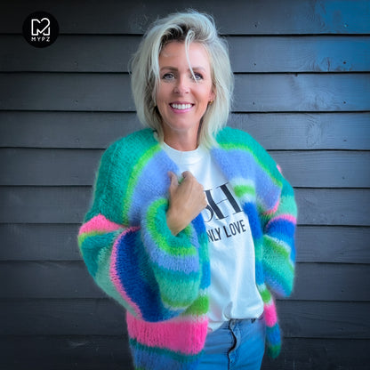 Knitting kit – MYPZ Basic Light Mohair Cardigan Shamrock No10 (ENG-NL-DE)