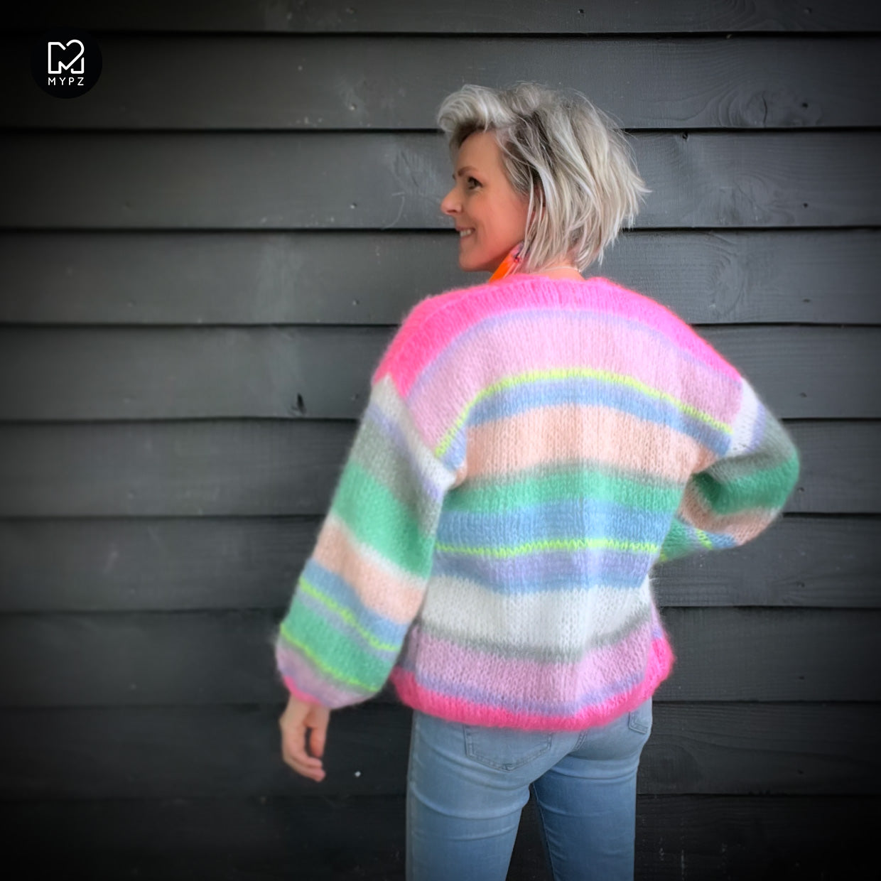 Vintage online Rainbow Mohair Sweater