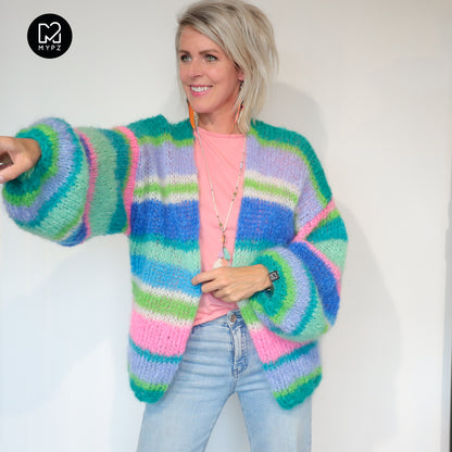 Knitting kit – MYPZ Basic Light Mohair Cardigan Shamrock No10 (ENG-NL-DE)